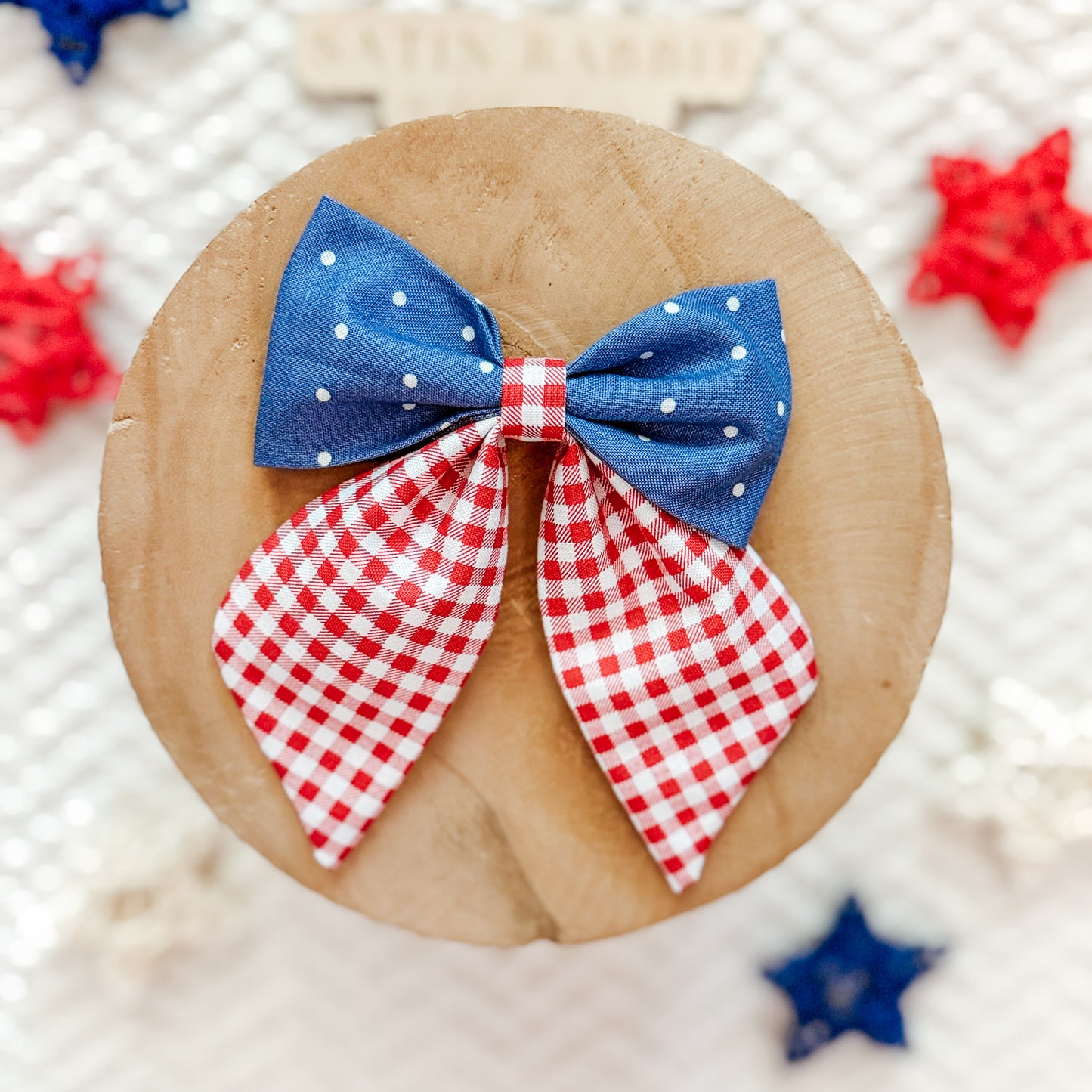 patriotic hair bow
