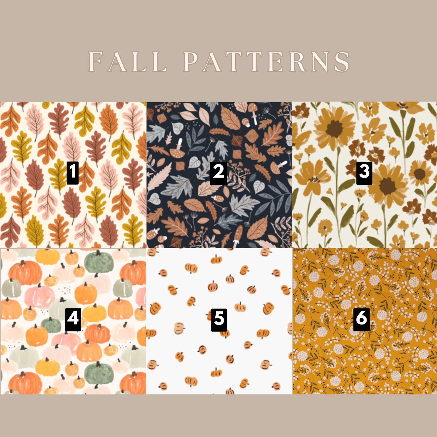 hair bow *3 for $15 bundle* (fall patterns)