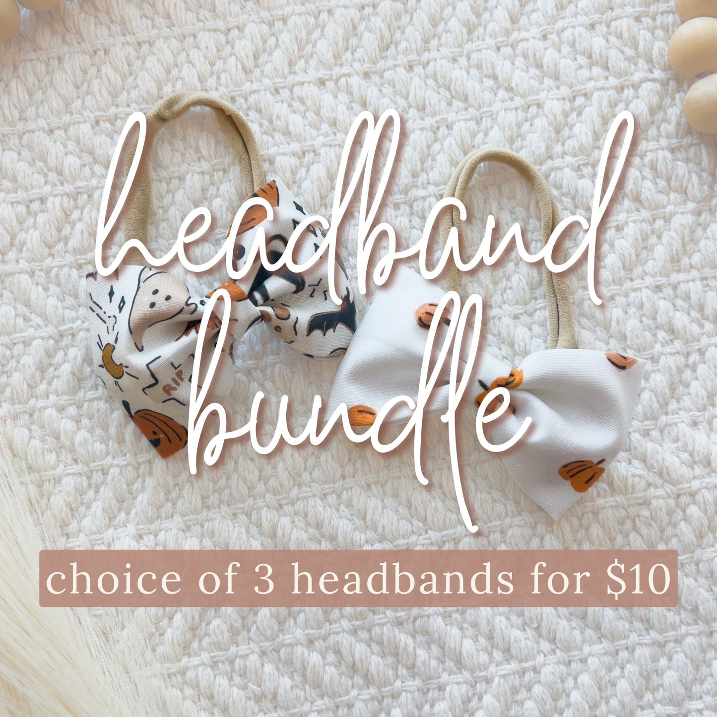 nylon headband bows *3 for $10 bundle* (fall patterns)