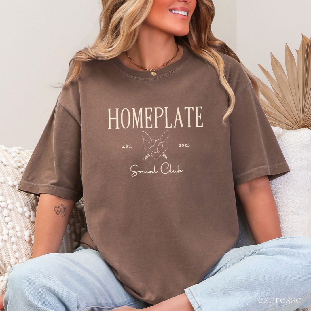 homeplate social club embroidered tee (short/long sleeve)