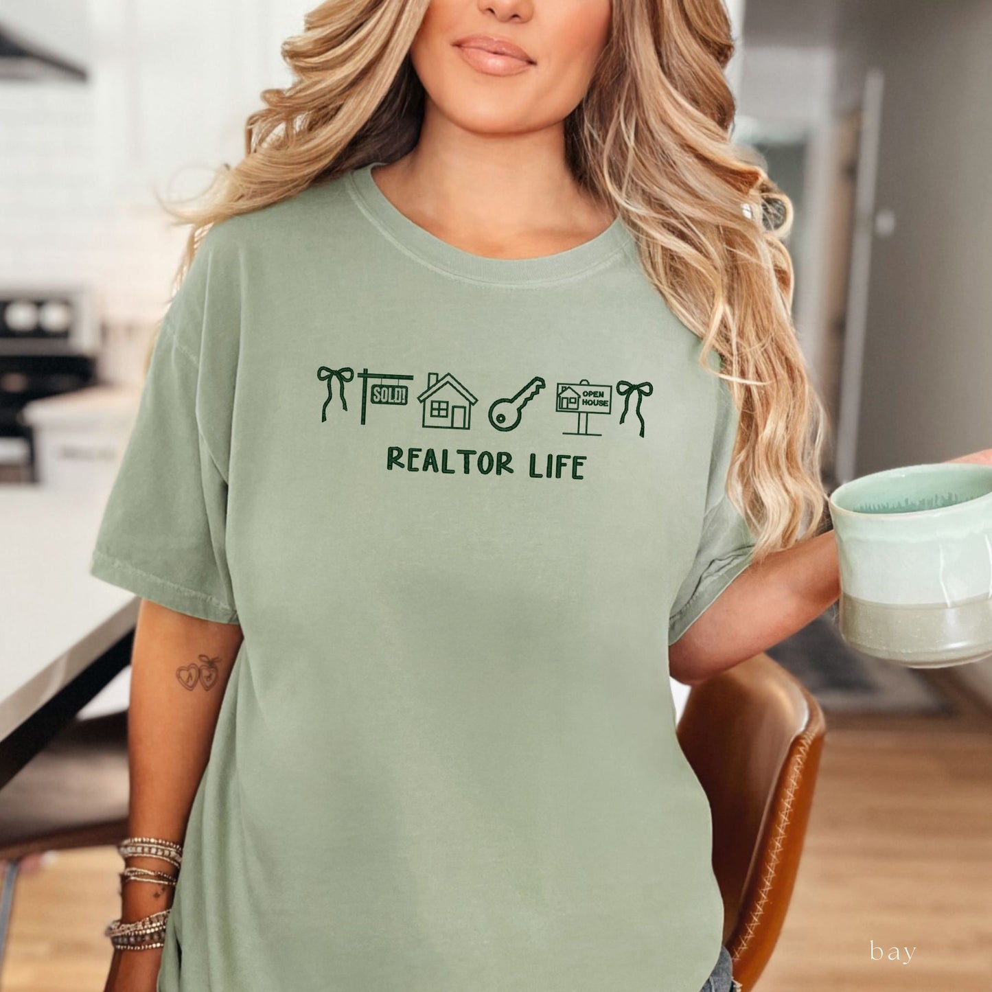 realtor life embroidered tee (short/long sleeve)