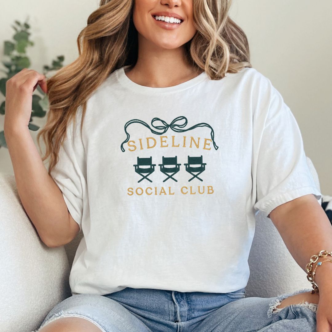 sideline social club embroidered tee (short/long sleeve)
