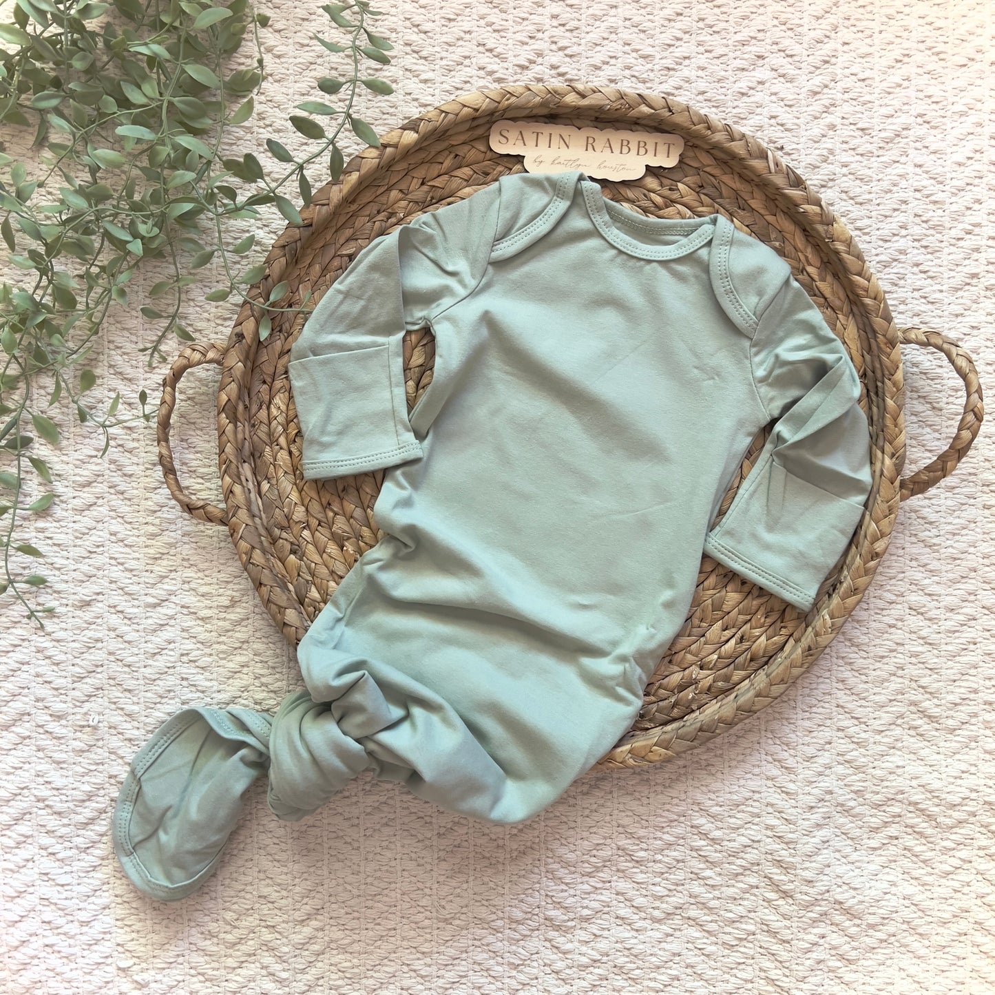 knotted infant gown