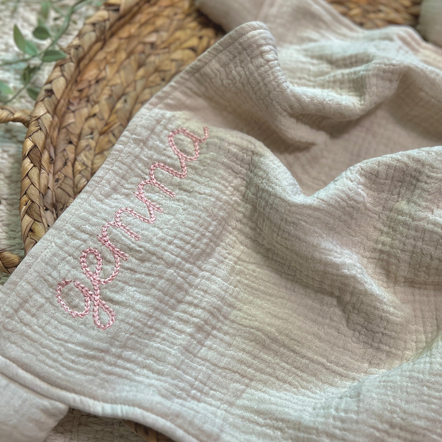 muslin lovey blanket