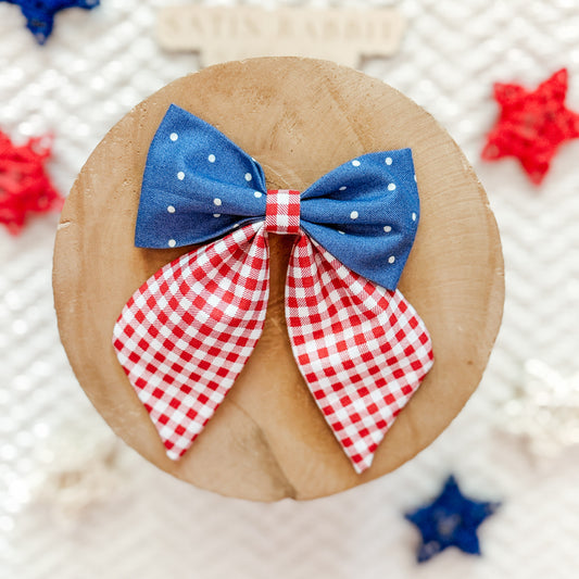 patriotic hair bow