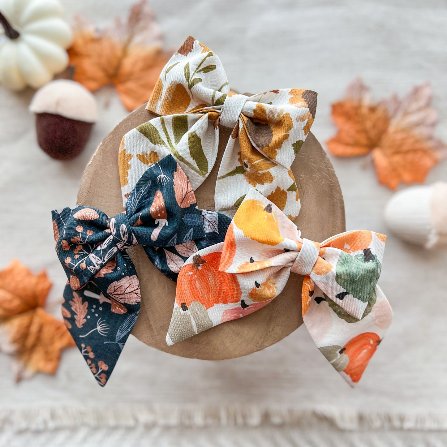 fall hair bow