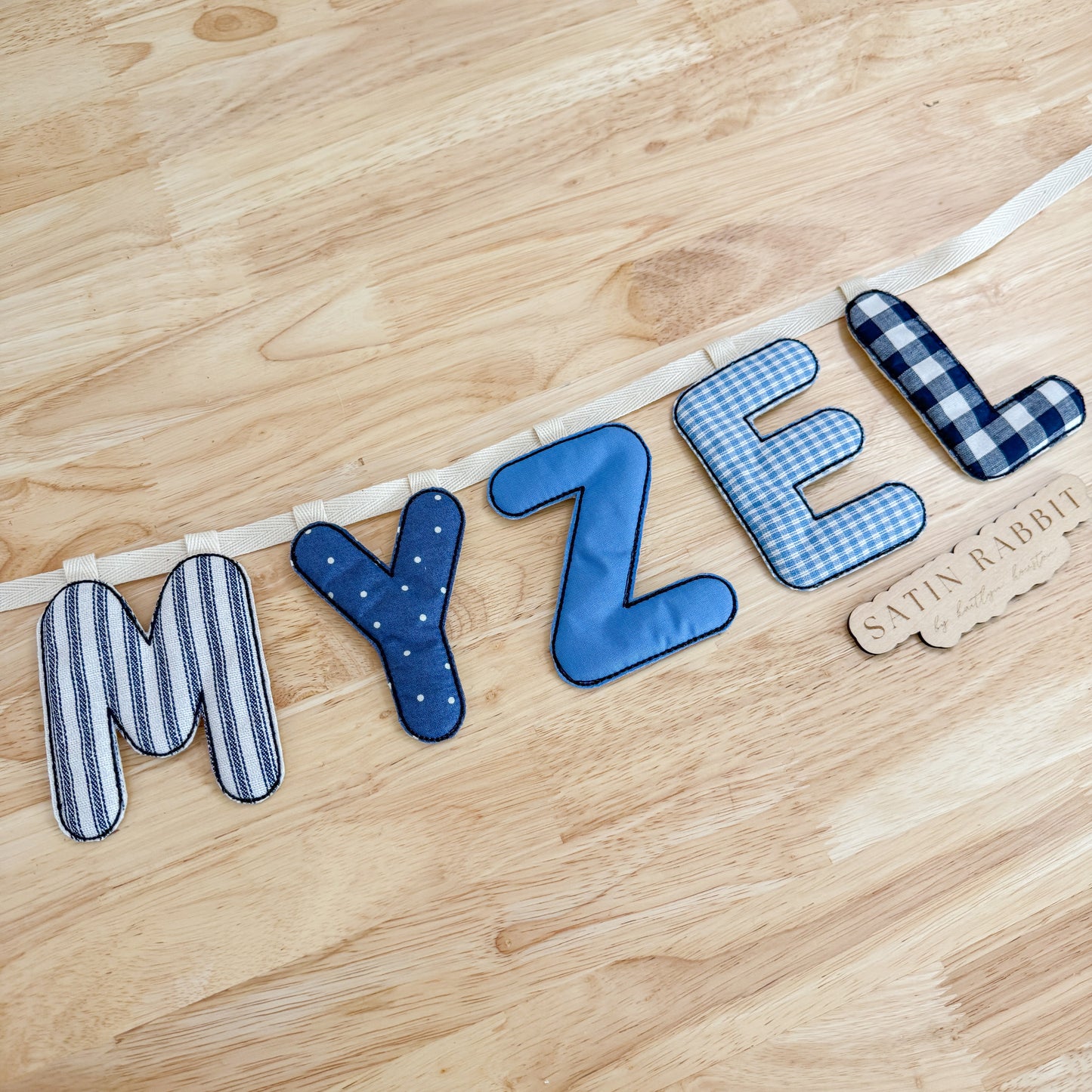 custom heirloom name/word garland *FULL SIZE - 5" LETTERS*