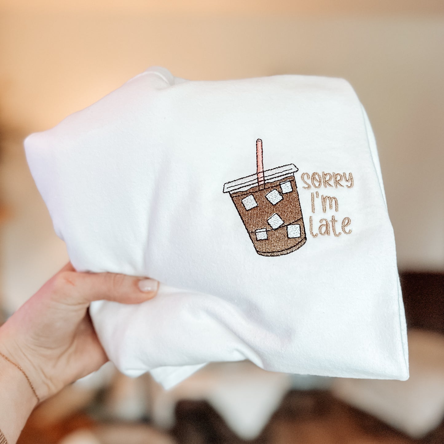 coffee run embroidered tee (short/long sleeve)