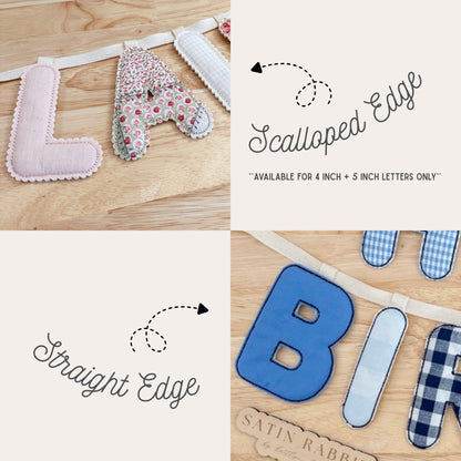 custom heirloom "happy birthday" fabric garland banner *MULTIPLE SIZES*