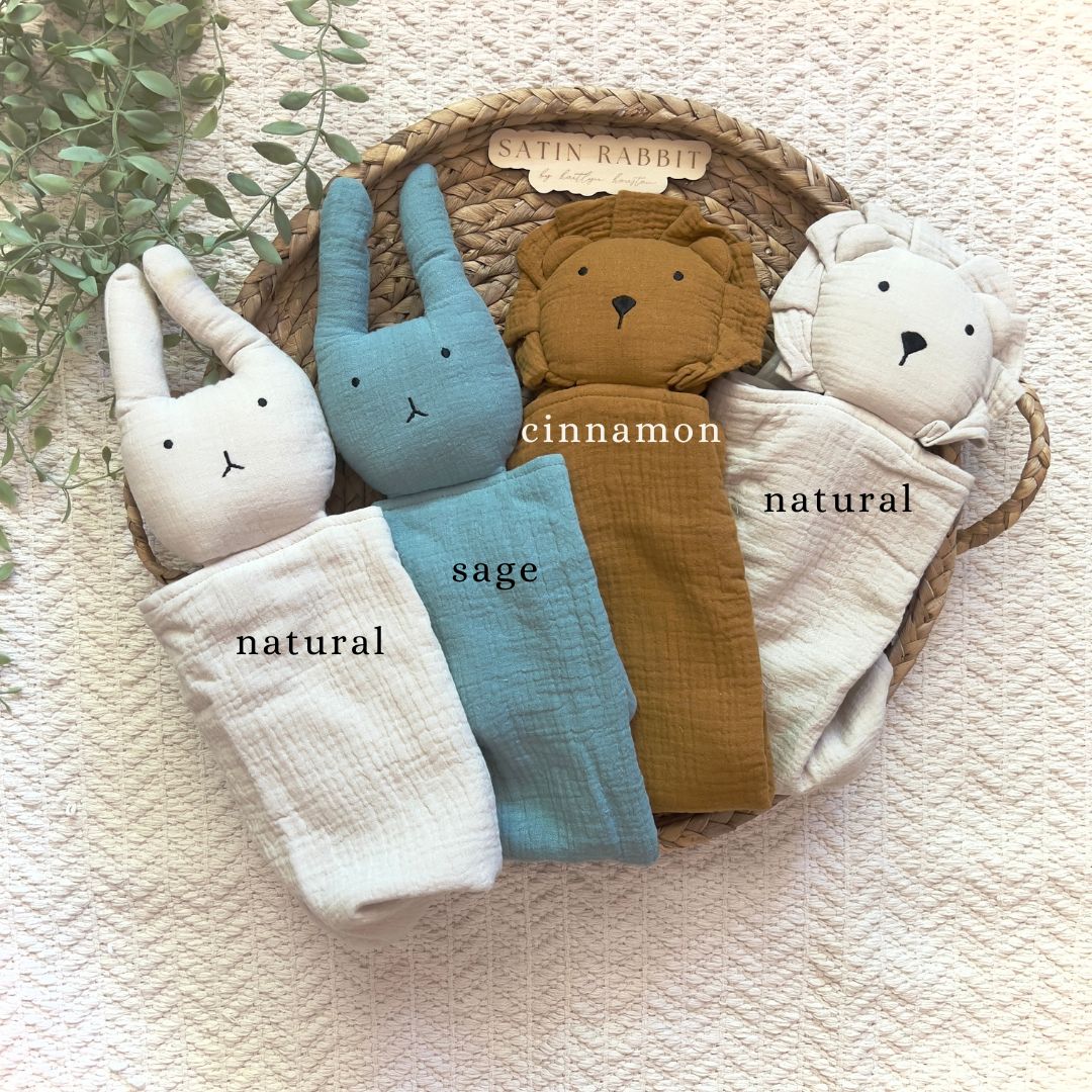 muslin lovey blanket