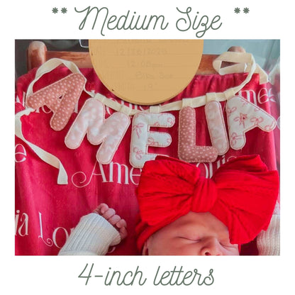 custom heirloom name/word garland *MEDIUM SIZE - 4" LETTERS*
