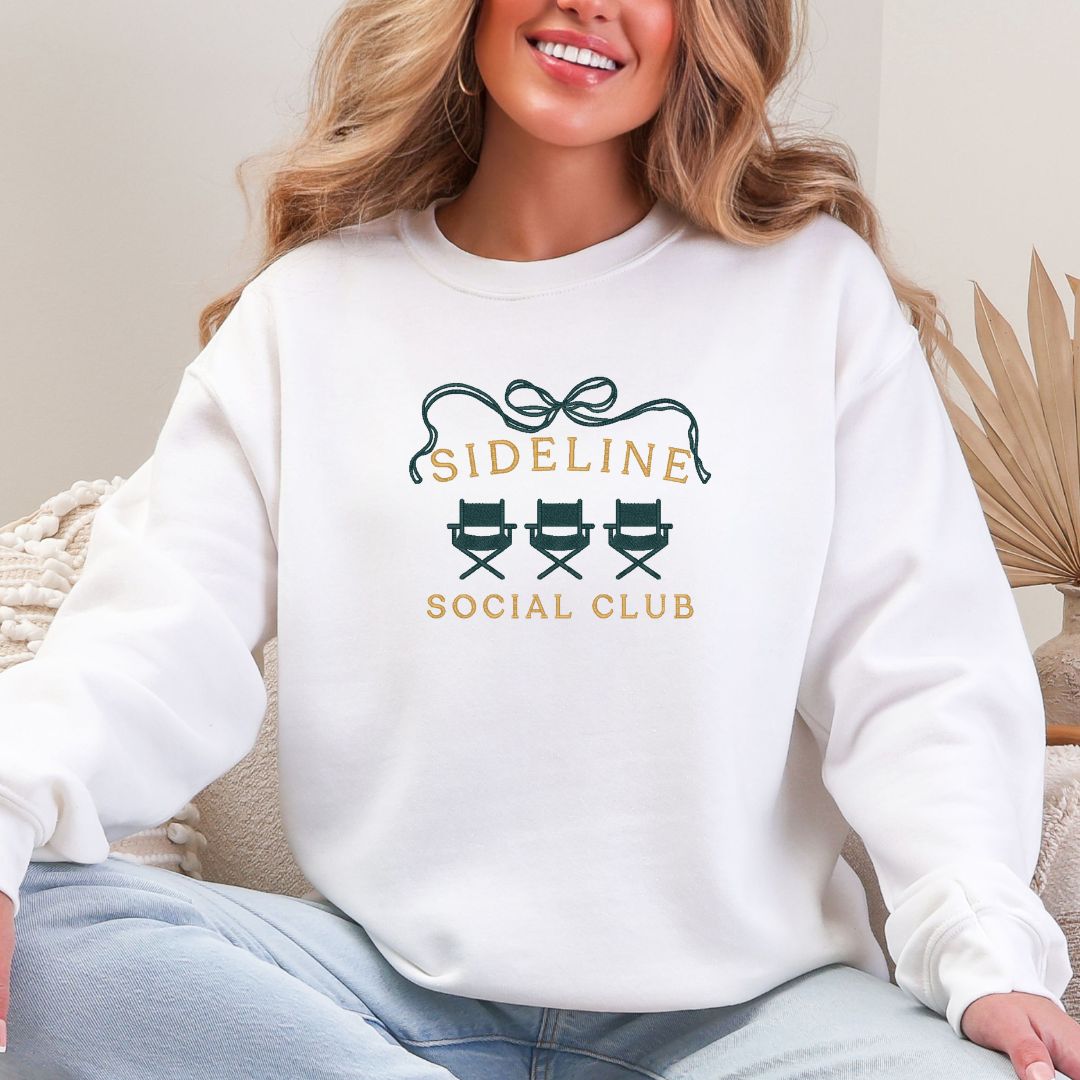 sideline social club embroidered crewneck