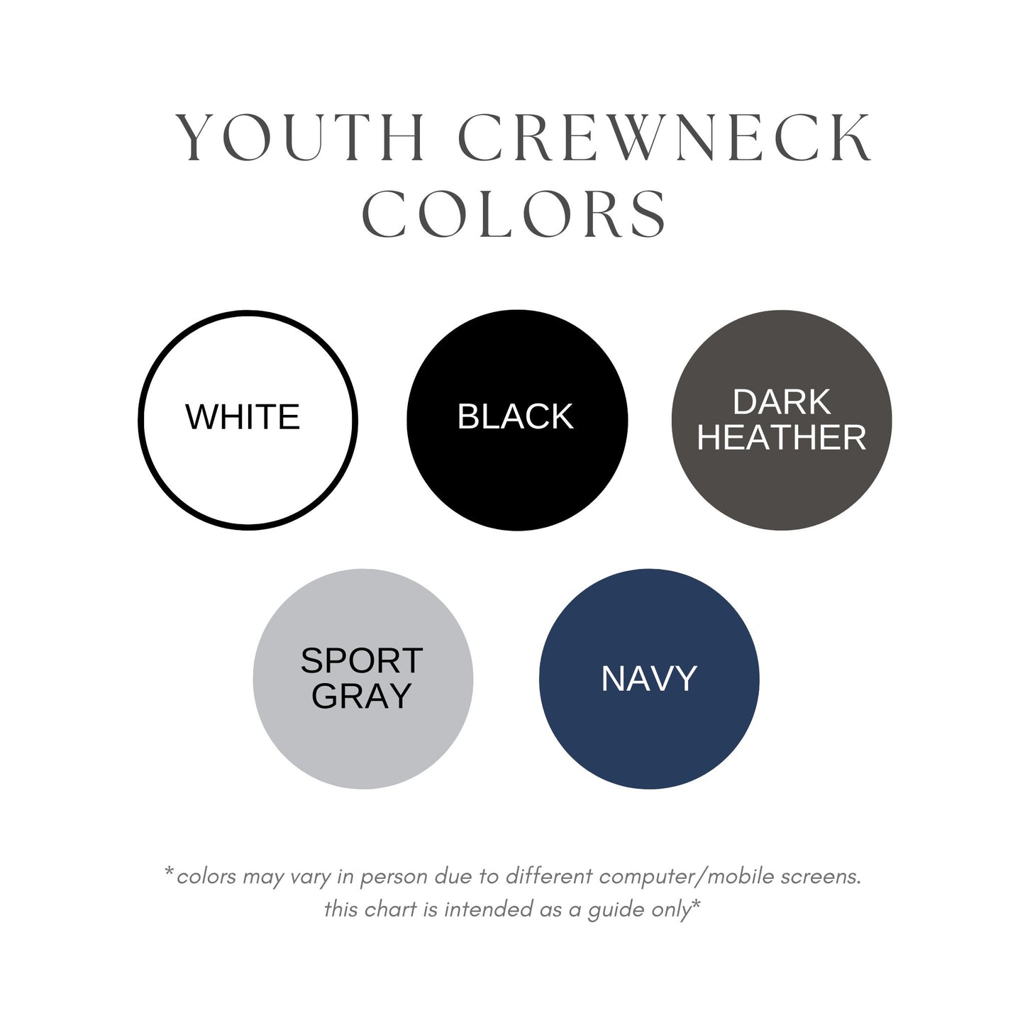 cursive name youth crewneck